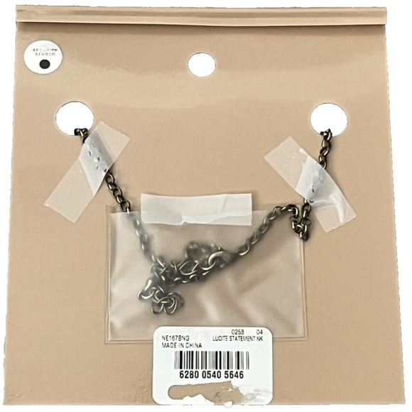 American Rag 16-in Gold-Tone Geometric Lucite Statement Necklace - Picture 7 of 8